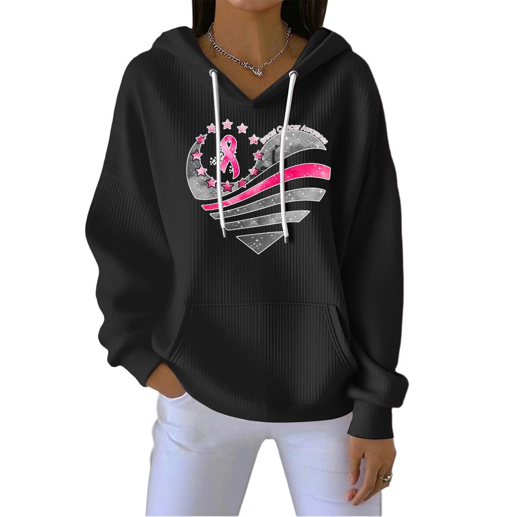 Женская мода Повседневный пуловер с принтом ангела Спортивная толстовка с длинным рукавом