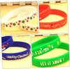 Cartoon Print Silicone Wristband for Adults - Holiday Party & Christmas Gift