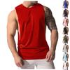 Men's Tank Top Muscle Men's Sports Casual Solid Color Men's Sleeveless Sweetheart T-shirt