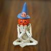 Halloween Skeleton Pumpkin Figurine Resin See Hear Speak No Evil Pumpkin Head Skeleton Statue for Home Haunted House Decor