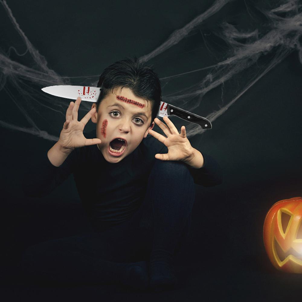 Хэллоуин Ужас Повязка на голову Реквизит Симуляция Страшный Нож Топор Ножницы Косплей Головные аксессуары Принадлежности для украшения вечеринки на Хэллоуин