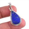 Natural Lapis Lazuli Gemstone Handmade 925 Solid Silver Gift Pendant 1.50" k6G56
