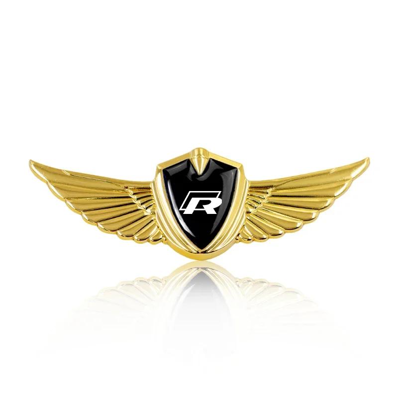 2026 New For VOLKSWAGEN VW 1pcs New Car Badge Metal Wings Body Decoration Sticker Car Goods For Volkswagen Tiguan Bora POLO PASS