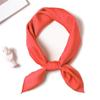 Simple Solid Color Scarf Female Imitation Silk Small Square Scarf 70Cm Basic Style With Shirt Professional Scarf Tied Hair
