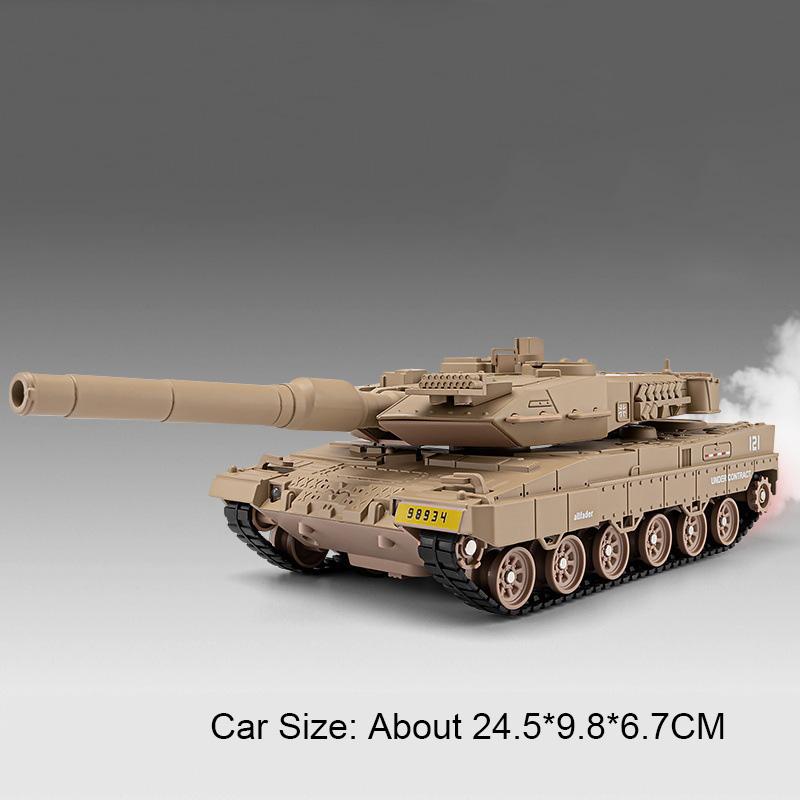 1:36 Модель основного боевого танка Leopard 2 Игрушка Сплав Литой под давлением Внедорожные танки Версия со спреем Модели Коллекционная ценность Детские подарки