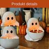 Ghost Candle Holder, Cute Ghost Shape Ceramic Candle Stand, Lightweight Build Halloween Decorative Candlestick Rack for Parties Tabletop, Halloween Ca