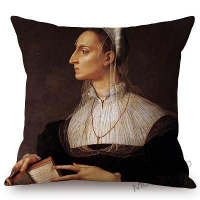 Home Decor Art European Oil Painting Poseidon Venus Sofa Throw Pillow Case Florentine Style Agnolo Bronzino Linen Cushion Cover