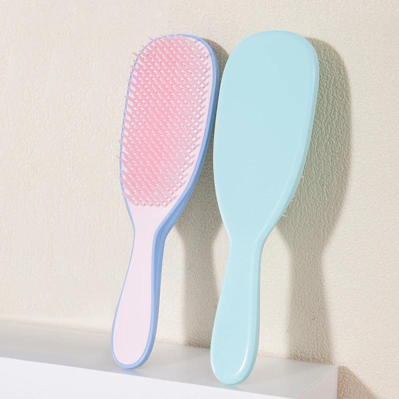 1pc Dual-Color Detangling Hair Brush, Scalp Massage Styling Comb for Women, Normal Hair Type Finishing Comb for Easy Cleaning