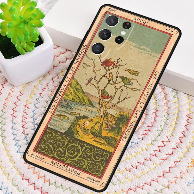 Tarot Egyptien de Dusserre Art TPU Phone Case For Samsung Galaxy note 10 pro S26 S25 S24 S23 S22 Ultra Plus S21 FE S20 Cover