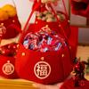 Red Candy Storage Bag Thickened Gift Bags Portable New Year Handheld  Fruit Basket  Home Supplies