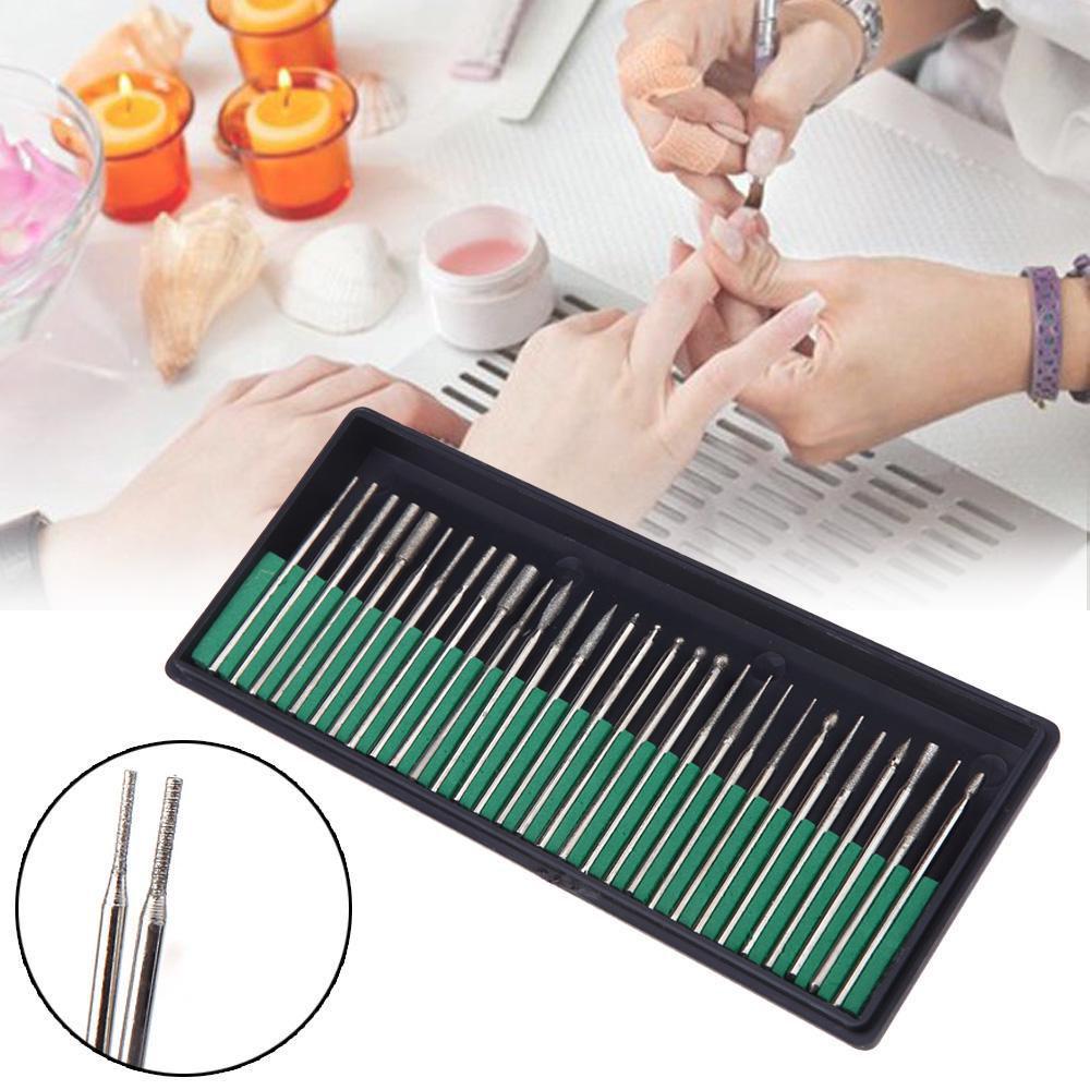 Набор из 30 алмазных борфрез Dremel, набор вращающихся инструментов, зернистость 400, футляр с хвостовиком 1/8 дюйма