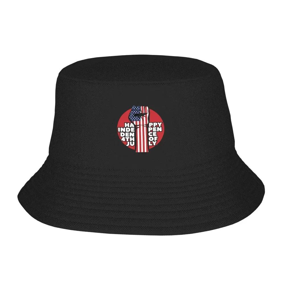 th USA Patriotic Design Bucket Hat Unisex Women Unisex Versatile Outdoor Sunscreen hats Fishing Hunting Cap Summer Beach
