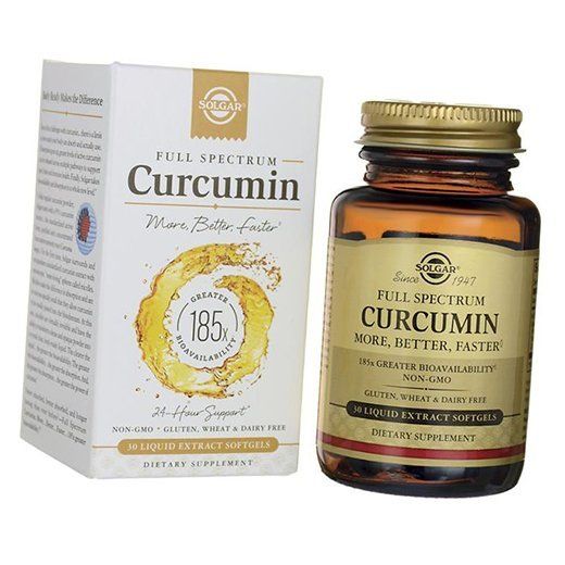 Экстракт куркумы, Full Spectrum Curcumin, Solgar  60гелкапс (71313023)