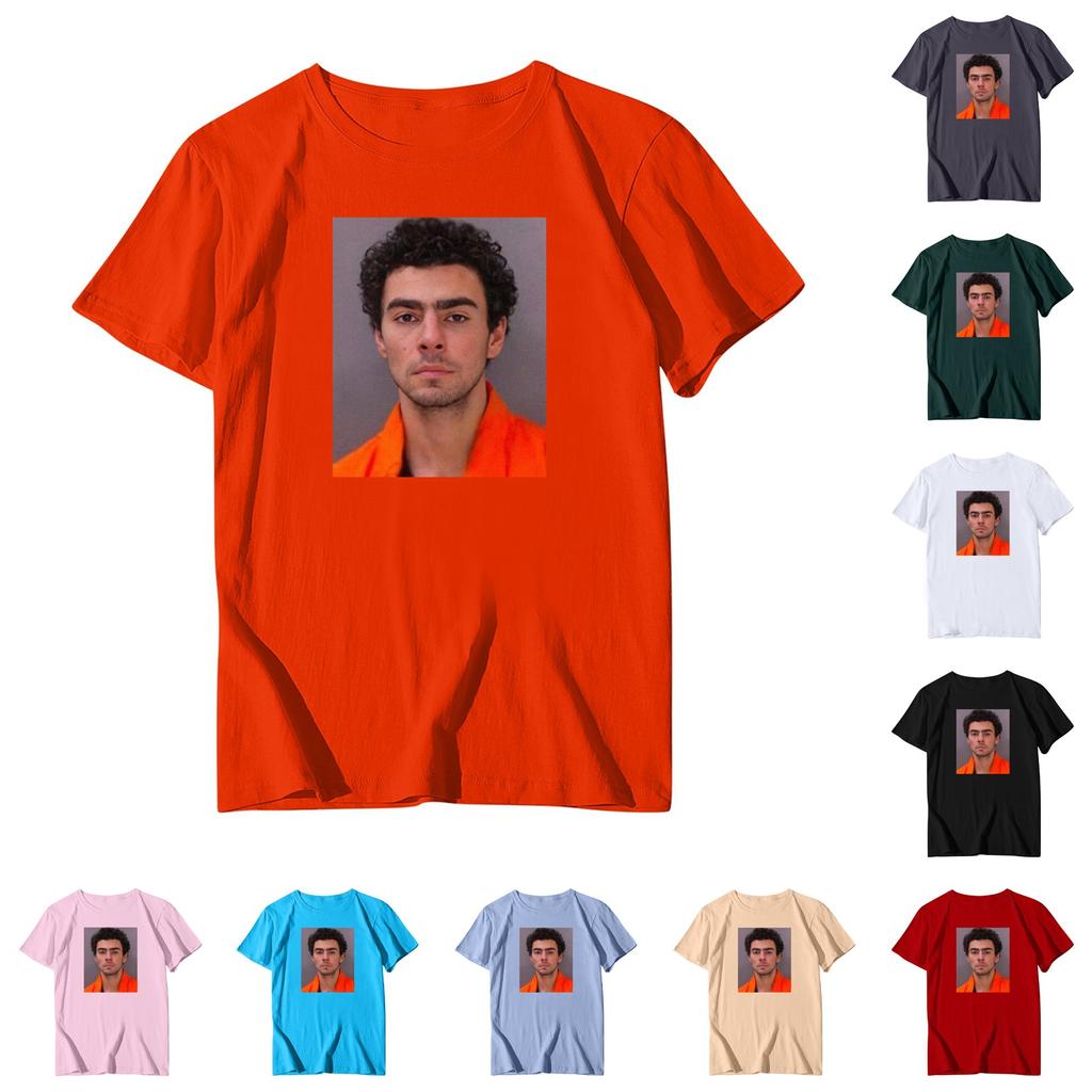 Повседневная модная спортивная футболка с круглым вырезом и принтом унисекс с коротким рукавом