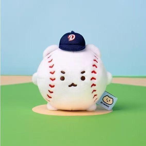 Yupang Bear Baseball Plush Keychain Kawaii Stuffed Animal Bag Charm Cute Cartoon Decoration Gift Boys Girls Random Style Soft