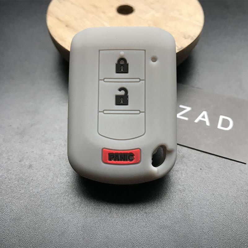 ZAD 3-кнопочный силиконовый чехол-обложка для автомобильного ключа с набором для Mitsubishi Mirage asx lancer 10 outlander colt LANCER Grandis Pajero