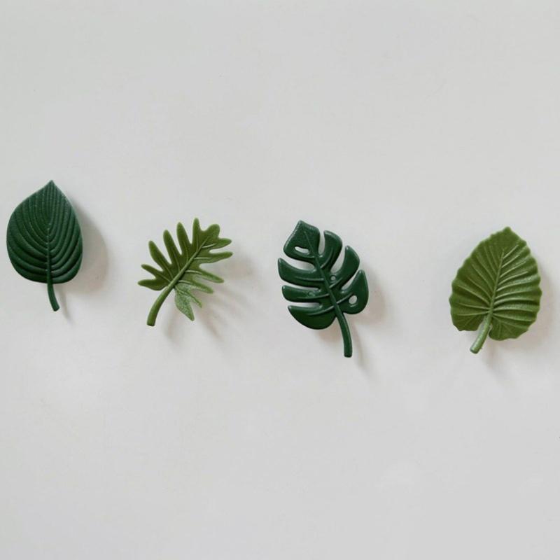 MIT 4шт магниты на холодильник ABS мини наклейки на холодильник водонепроницаемые фиксирующие магниты на холодильник наклейки на холодильник с тропическими листьями