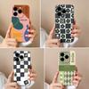 Бампер для Infinix Smart 9 Note 40X Hot 50 50Pro Plus 50i Zero 40 5G 4G чехол с узором в клетку жидкий силикон противоударный защитный для Infinix новый чехол