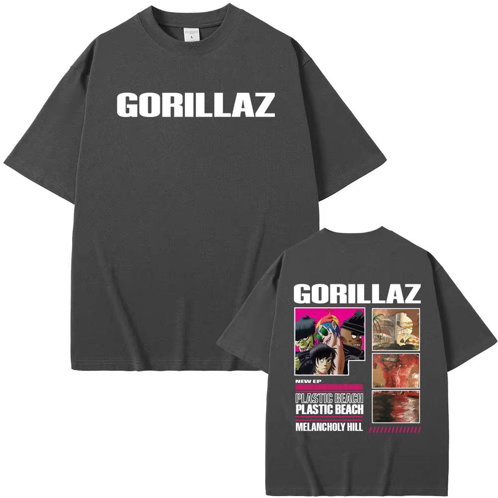 Gorillaz The Mountian New Album 2026 Tour TShirt Men Women Oversized Fashion Gothic Clothes T Shirts O-Neck High Quality T-shirt