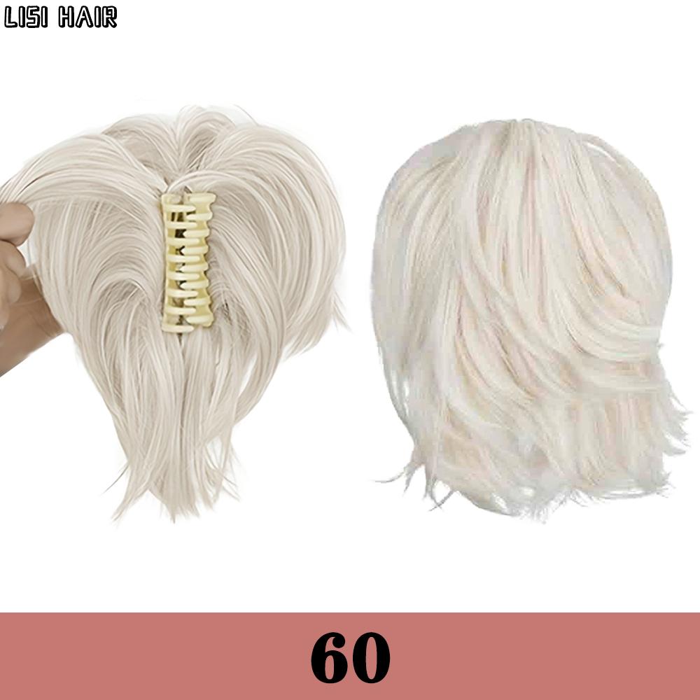 LISI HAIR Synthetic Messy Short Wavy Ponytail Wig Extensions Claw Wig For Effortless Style For Women