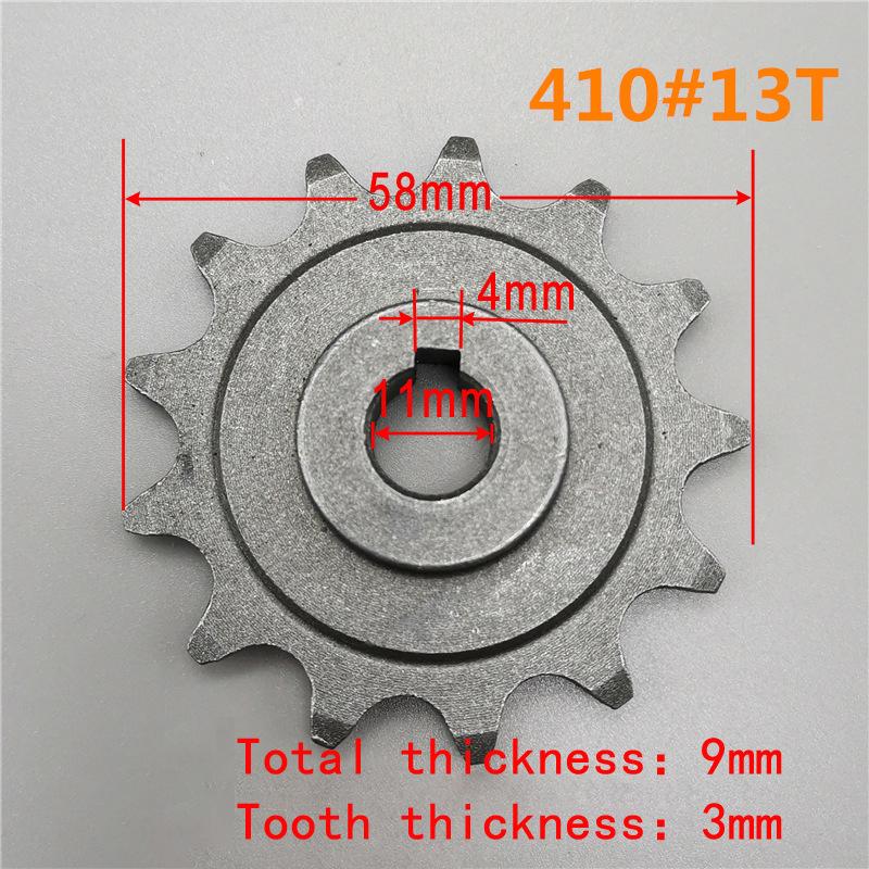9/13 Зубьев Электромобиль Тип 410 Звездочка Цепи Велосипеда Шестерня Пиньон Мотор Звездочка Шестерня из Углеродистой Стали Для Обычных Велосипедных Деталей