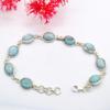 Larimar Gemstone Bracelet Larimar Jewelry Beautiful Tennis Bracelet Bridesmaid Gift Bracelet, Love Gift Bracelet Bracelet For Women 7.5'' To 8'' Size