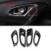 For Renault Kadjar 2015 2016 2017-2019 Car Styling Cover Protect Stick Trim Carbon Fibre Car Door Inner Built Handle Bowl 4pcs