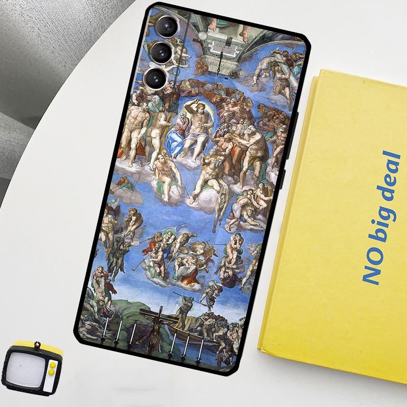 Чехол для телефона с рисунком Микеланджело для Samsung Galaxy S25 Ultra S20 S21 S22 S23 Plus S24 Ultra S9 S10 S25 FE