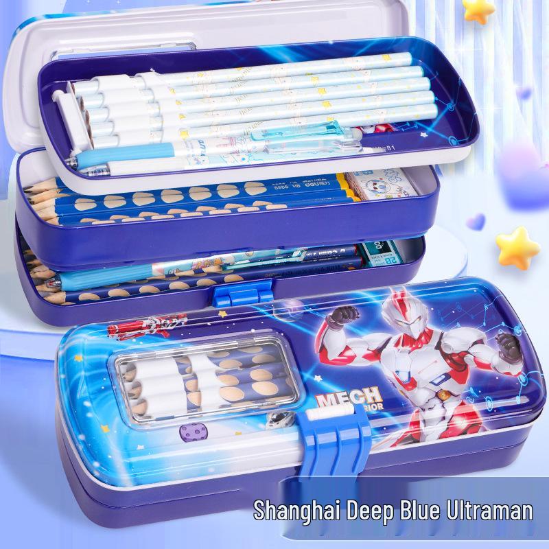 Трехслойный металлический пенал-таблица умножения для детей - Большая вместимость для учеников начальной школы