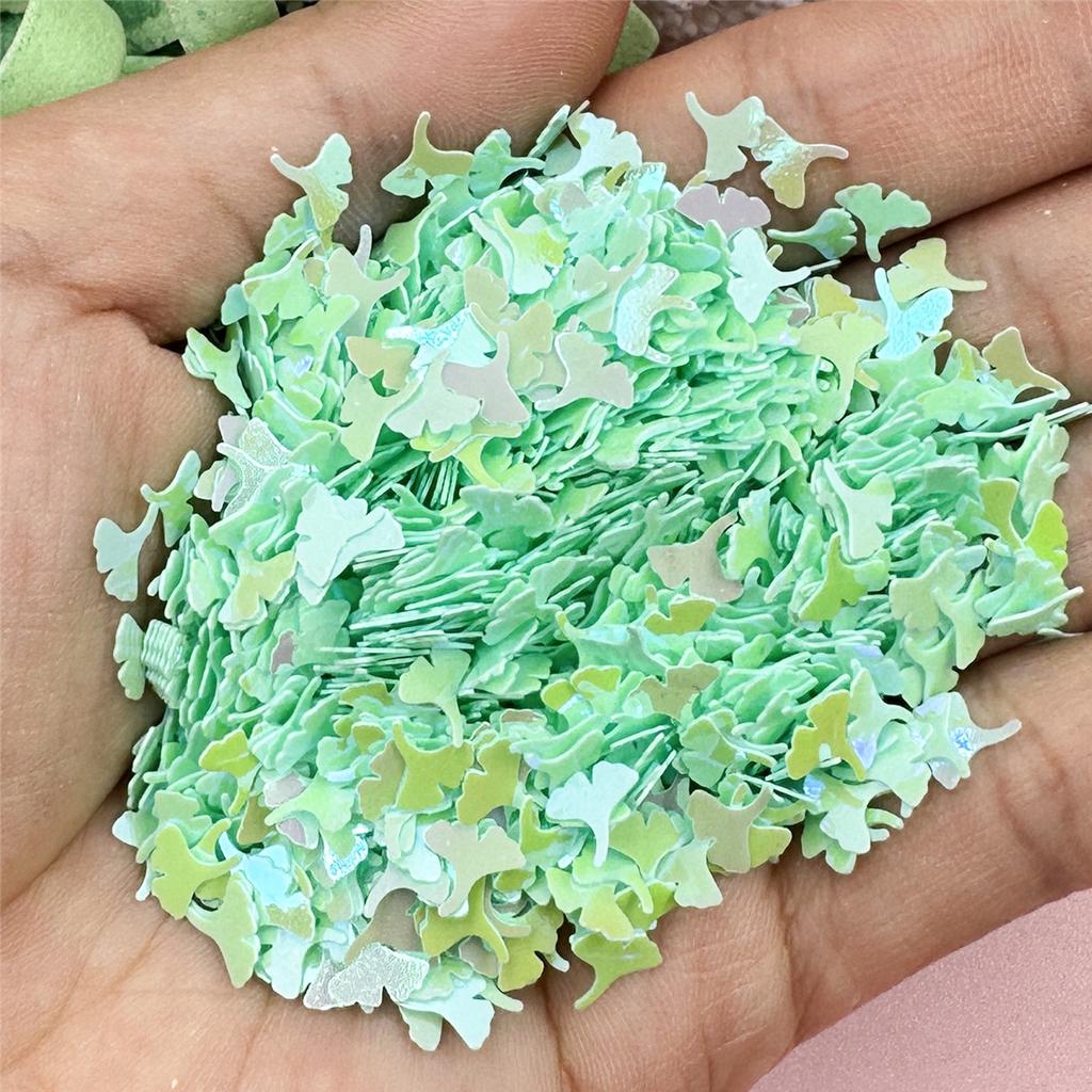 Высокое качество ПВХ акриловые декоративные блестки из смолы в виде листьев гинкго 1000 шт. многофункциональные модные полые мини-блестки 6,8*6,2 мм