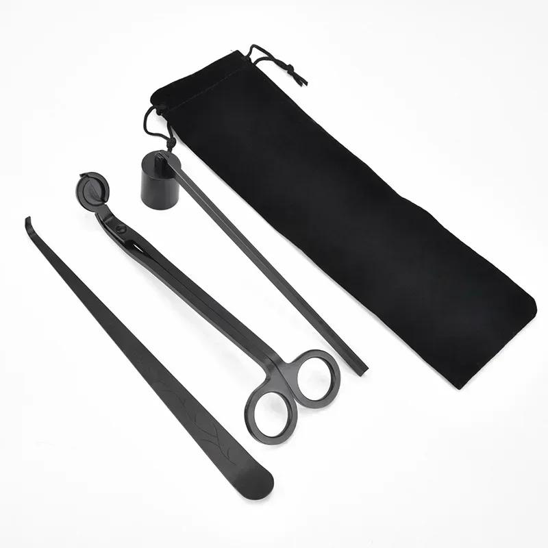 Инструмент для тушения свечей, черный металлический свечной огнетушитель, ножницы для обрезки фитиля свечи/крючок/поднос для свечей/инструмент для ухода за свечами