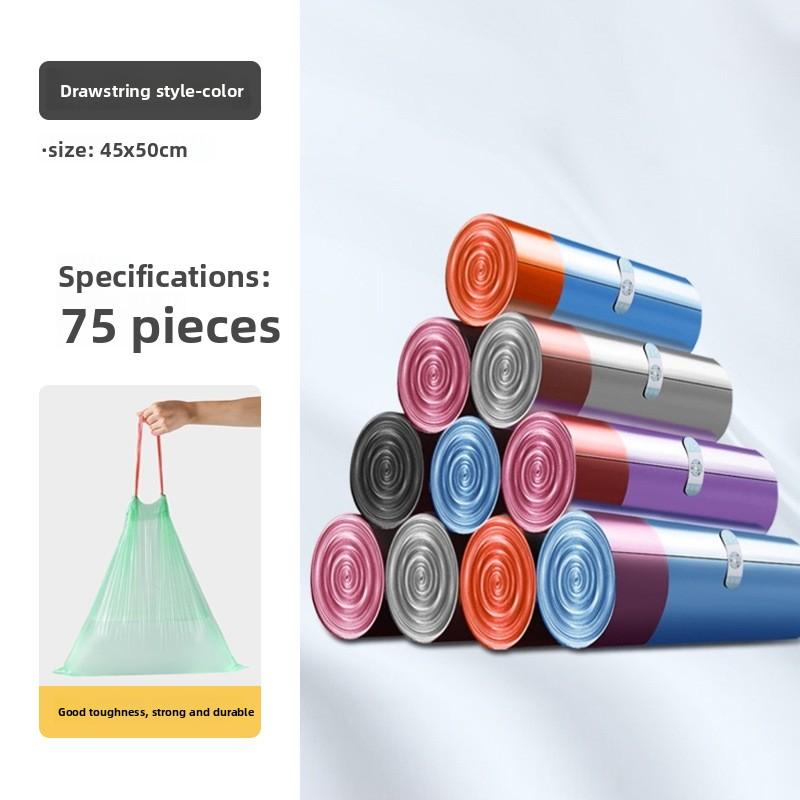 Сверхпрочные бытовые мешки для мусора с завязками