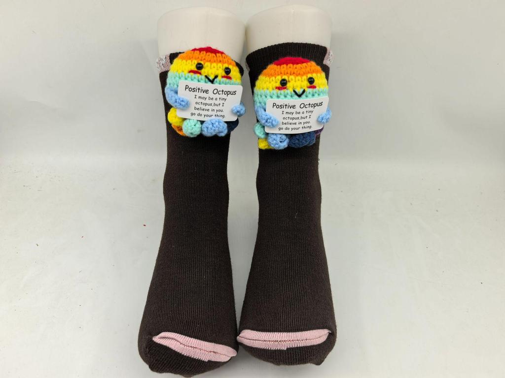 Уютные рождественские вязаные носки с животными - Теплые и милые для осени и зимы