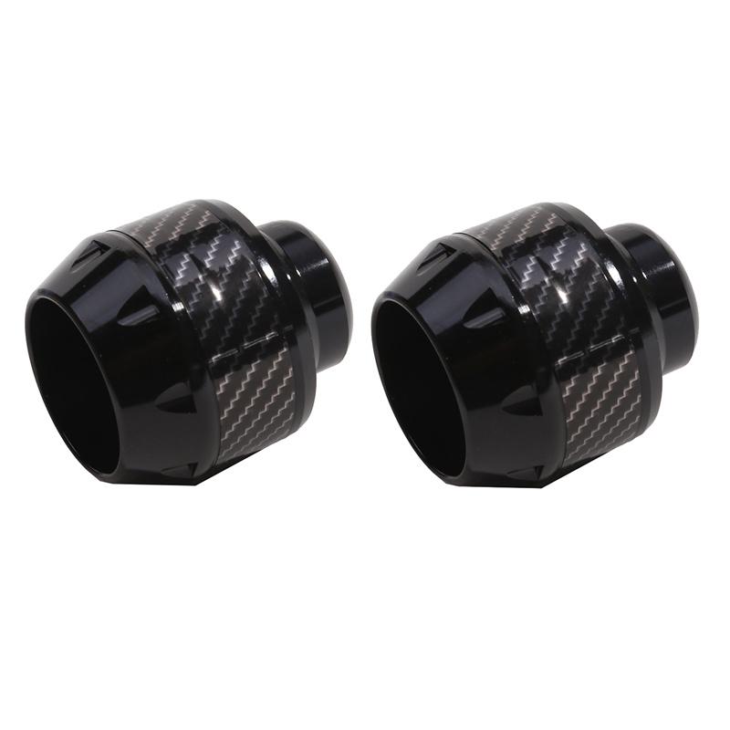 A Pair Of Carbon Fiber Motorcycle Front Fork Covers, Universal Frame Slider Pads, Suitable For Motorcycles And Scooters