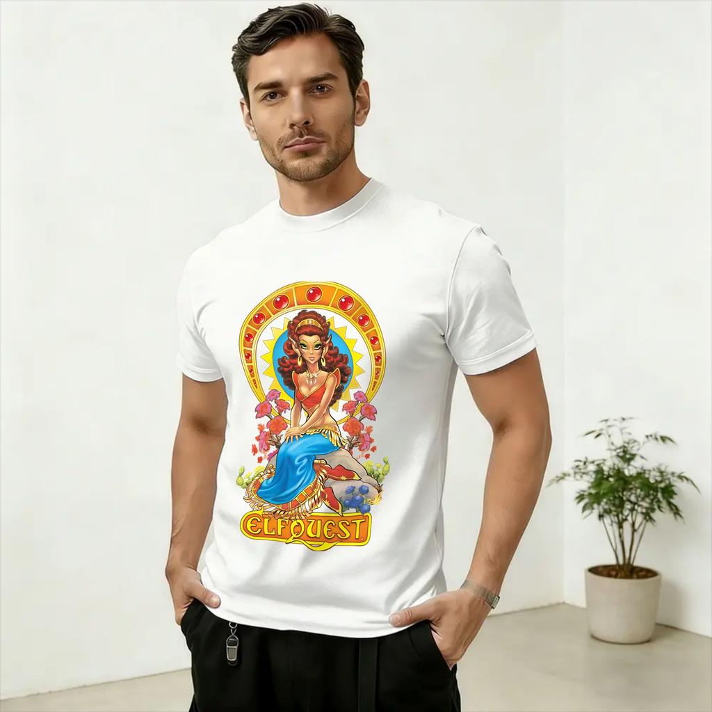 ElfQuest Leetah the Healer Unisex T Shirt Unique Tee Shirt Short Sleeve Crew Neck TShirts Cotton 4XL 5XL 6XL Tops