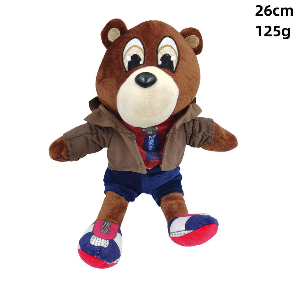 Kawaii Kanye Dropout Bear Teddy Bear Плюшевые игрушки Kanye West Graduation Soft Stuffed Home Room Decor Gift Birthday
