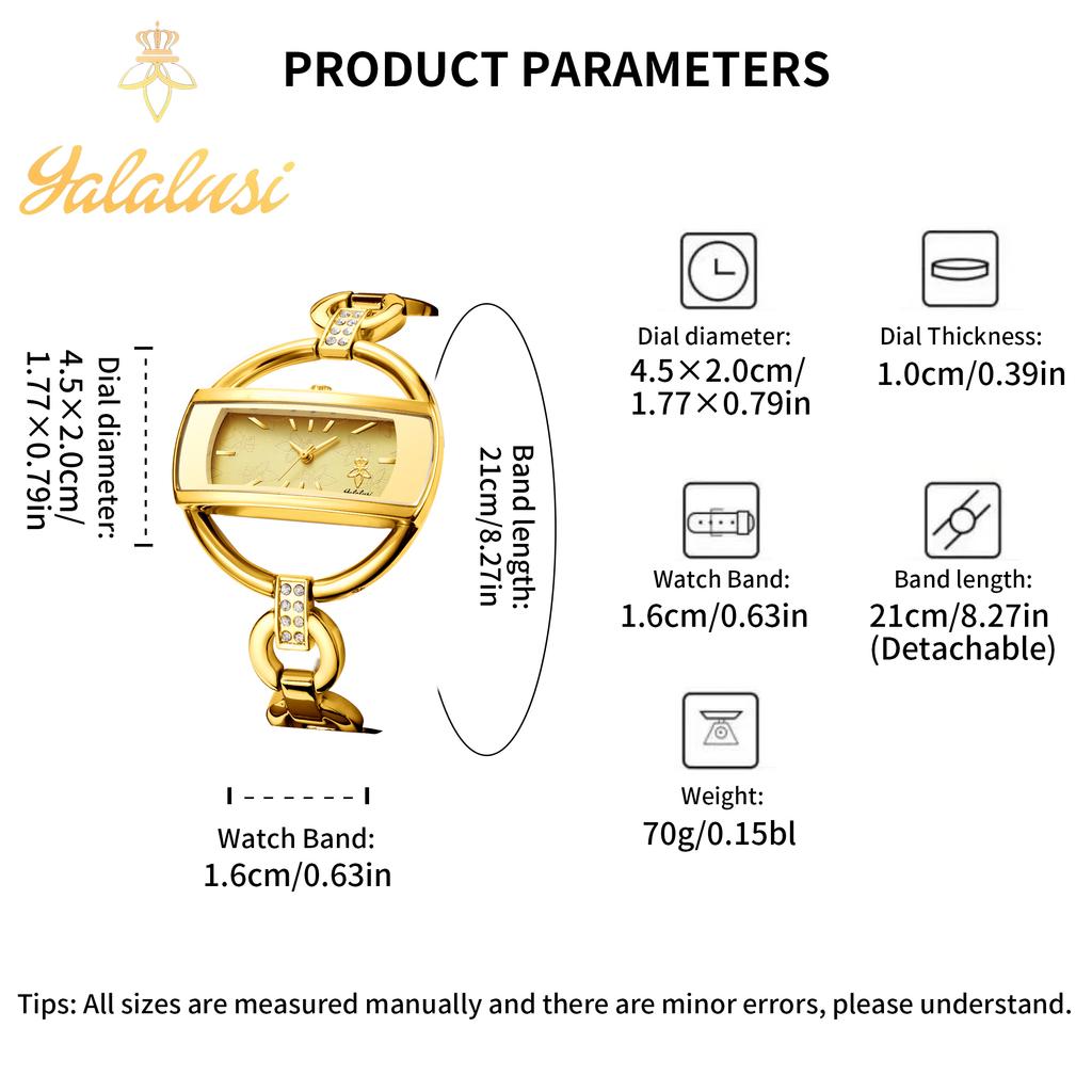 YaLaLuSi Women’s Water-Resistant Quartz Watch: A Stylish and Elegant Bracelet-Style Timepiece Perfect as a Gift Reloj Mujer