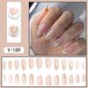 Pre-made Press-On Nails With Gradient Line Design Minimalist INS Style False Nail Tips Women