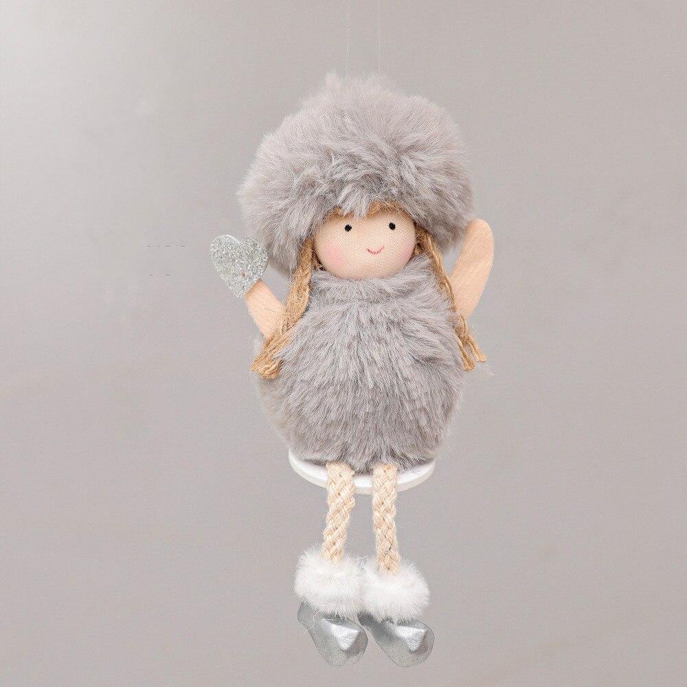 Christmas Angel Pendant Cute Plush Doll Christmas Tree Ornaments For Home Party Decoration Xmas Decoration Kids Gift Noel 2022