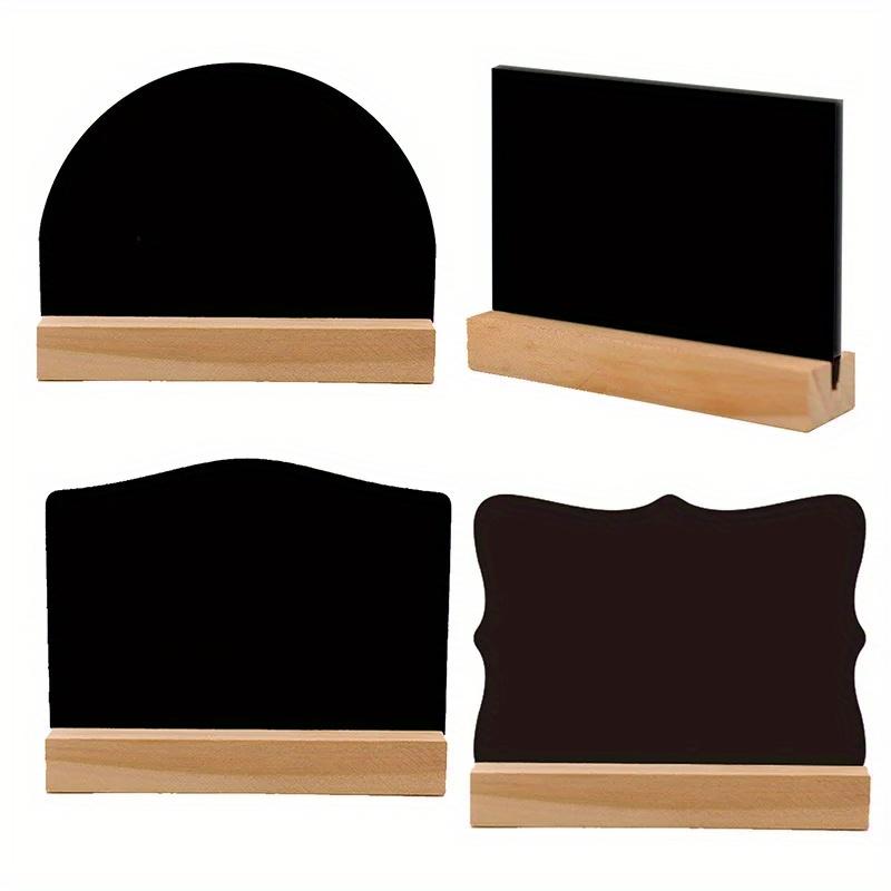 1pc Wooden Double-sided Small Chalkboard Ornaments Home Decoration Hotel Bar Writing Board Double-sided Chalkboard Message Board