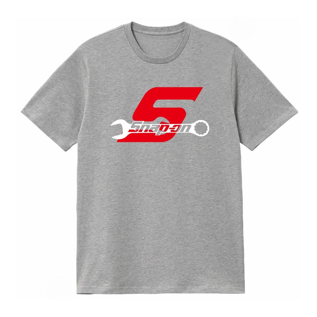 Unisexs Cotton Tshirt Snapon Print Automotive Tools Graphic Short Sleeve Casual Streetwear Black Gray White Tops For Daily Wear