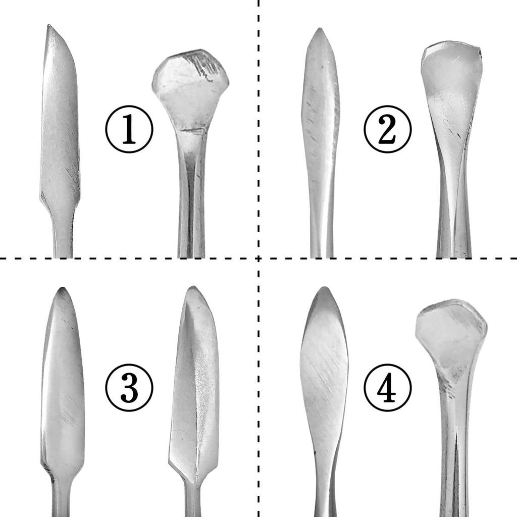 Set of 12 Metal Double-Headed Spatulas, Tools for Beginners of Lost Wax Casting