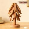 Бамбуковая подставка в форме дерева Современный минималистичный термостойкий коврик Набор из нескольких частей Кухонный гаджет для обеденного стола и посуды