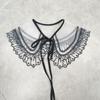 1pc Sexy Lace Fake Collar Shirt Shawl Flower Crochet Neckline Collars Women Detachable Collar Half Shirt Faux Collar Lace Fabric