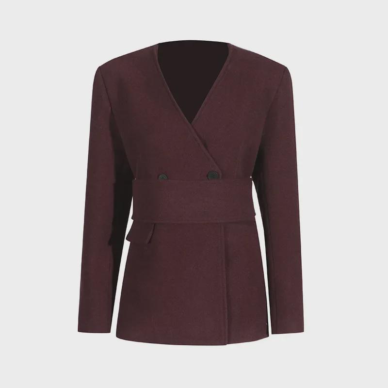 Женская мода весна 2025: Костюм с зауженной талией, комплект из пиджака и брюк