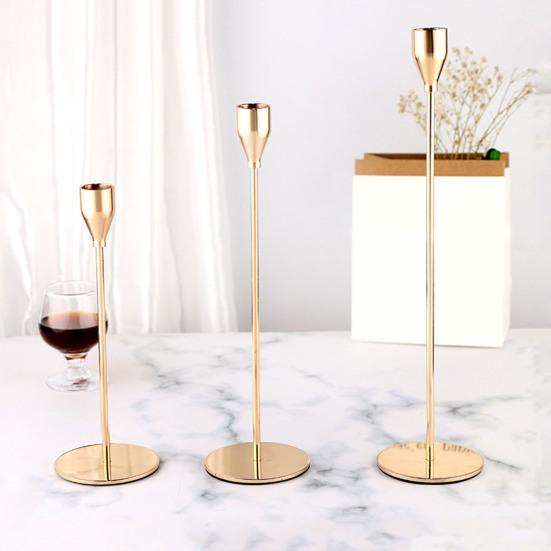 Металлический подсвечник настольный подсвечник для высоких конических свечей современный домашний декор