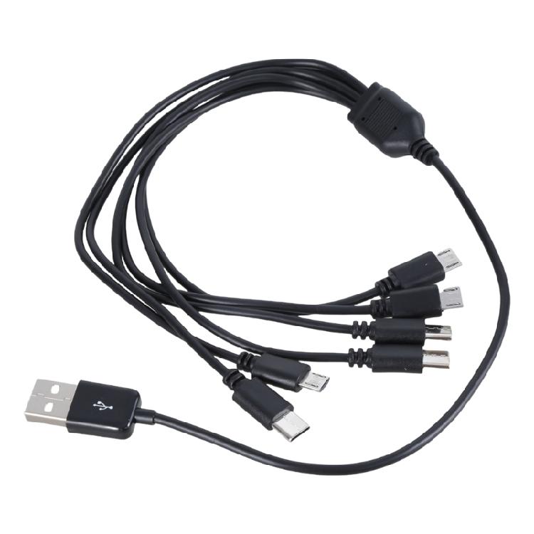 Эффективный USB-кабель для зарядки, шнур питания с разъемами USB 5Pin и Type C для одновременной зарядки шести устройств
