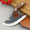 Stainless Steel Hammer Pattern Meat Knife Butcher Cleaver Knife for BBQ, Picnic, Kitchen