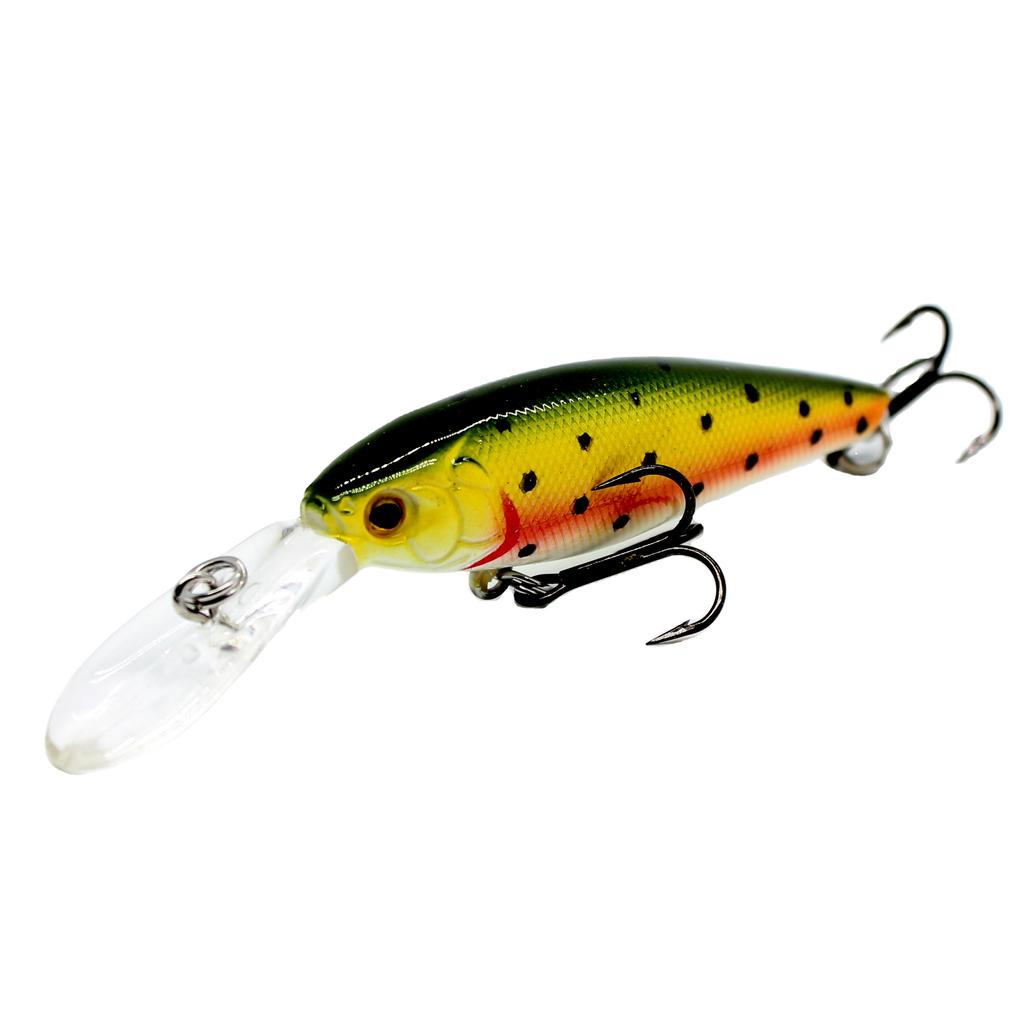 Stocked Floating Minnow Lure 58mm 5.6g Dive 1.5m Fishing Lure Artificial Lifelike Hard Minnow Trout Fishing