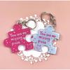 Korean Style Accessories Acrylic Puzzle Text Keychain "You Are My Missing Piece"  Versatile   Daily
